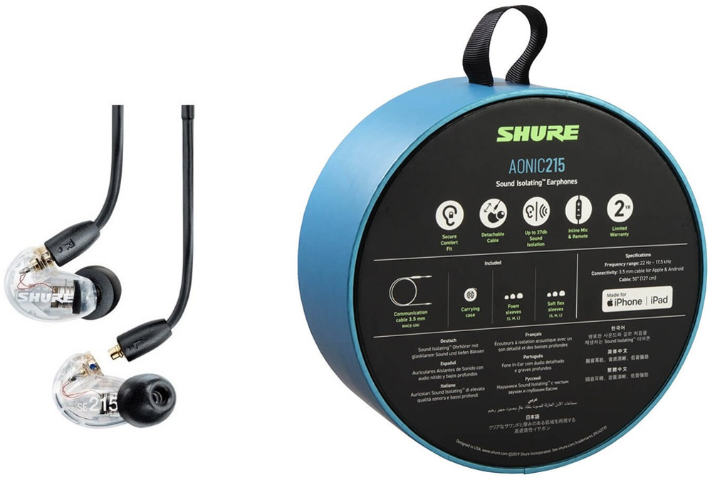 Shure SE215 DYCL + UNI AONIC